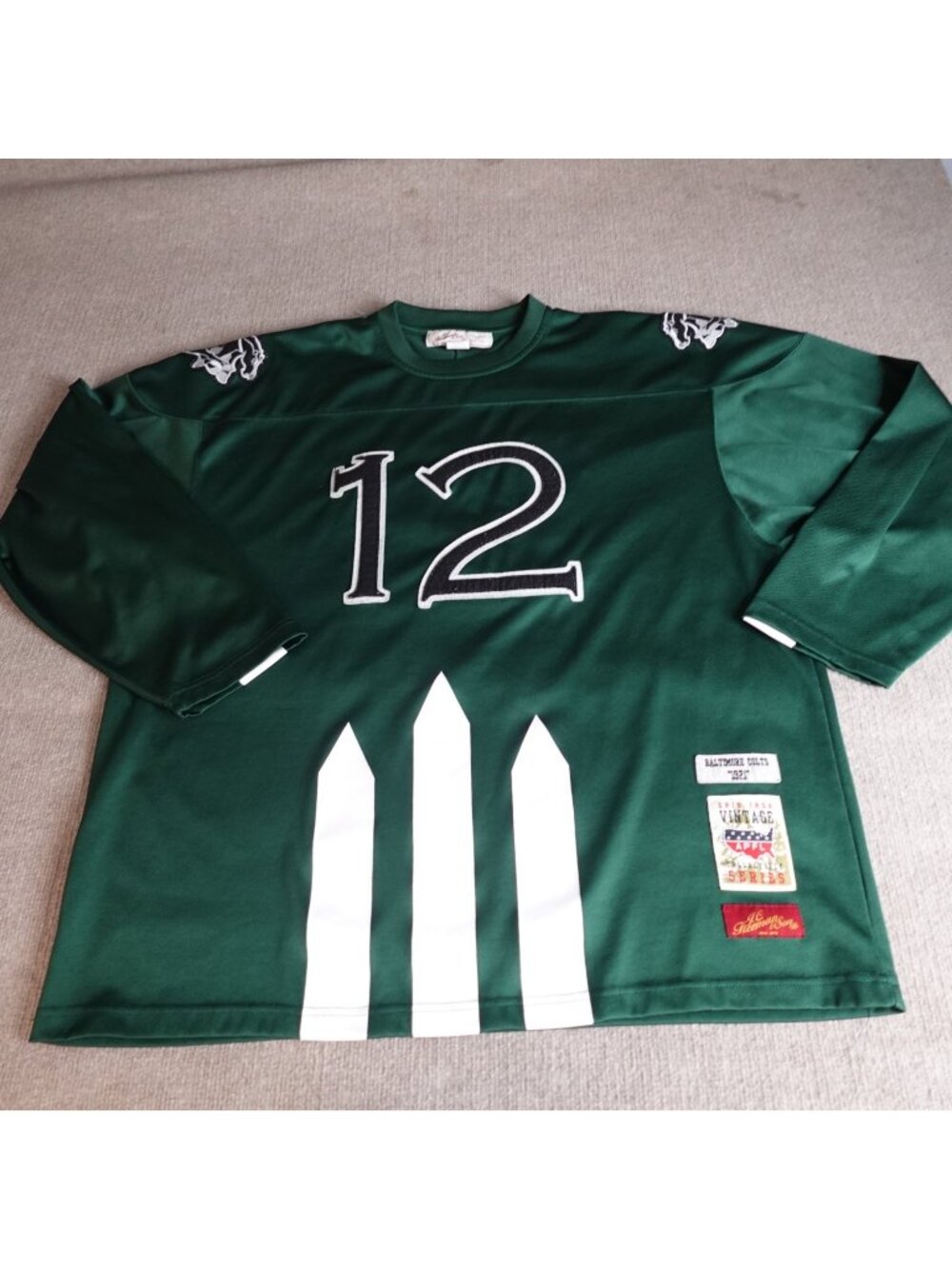 GridIron Vintage Baltimore Colts Jersey 2XL Green Long Sleeve J.C. Freeman